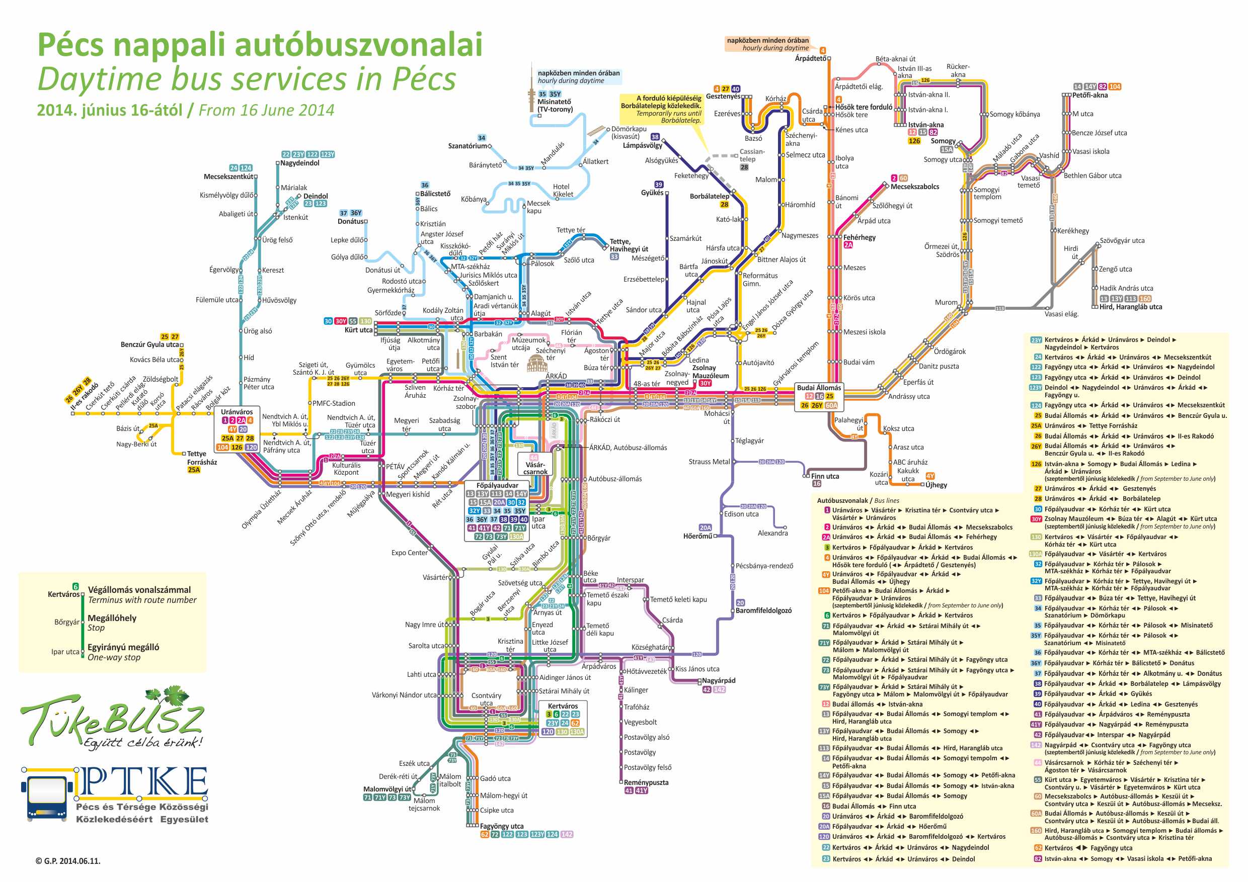 pécs busz térkép Tüke Busz Térkép