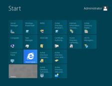 Windows Server 2012 Kezdőképernyő