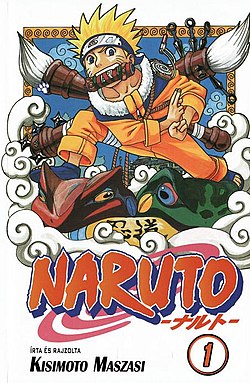 A Naruto manga 1. kötete magyar kiadásának borítója
