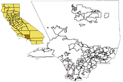 Berkas:Hermosa Beach in LA County map.png