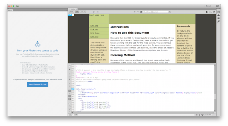 Berkas:Adobe Dreamweaver CC 2014.1 Screenshot.png