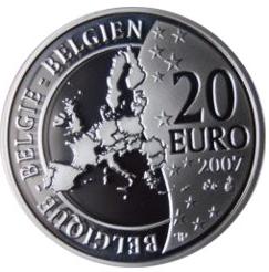 Berkas:2007 Belgium 20 Euro 100 years Herge back.JPG