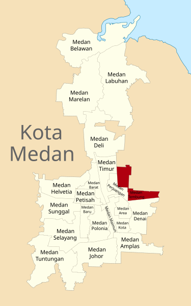 Berkas:Peta Lokasi Kecamatan Medan Tembung Kota Medan.svg