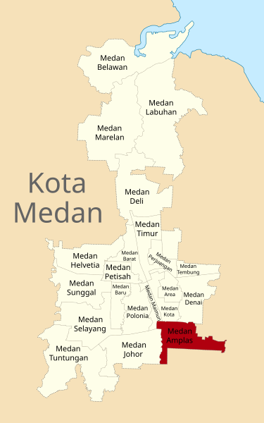 Berkas:Peta Lokasi Kecamatan Medan Amplas Kota Medan.svg