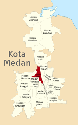 Peta lokasi Kecamatan Medan Barat