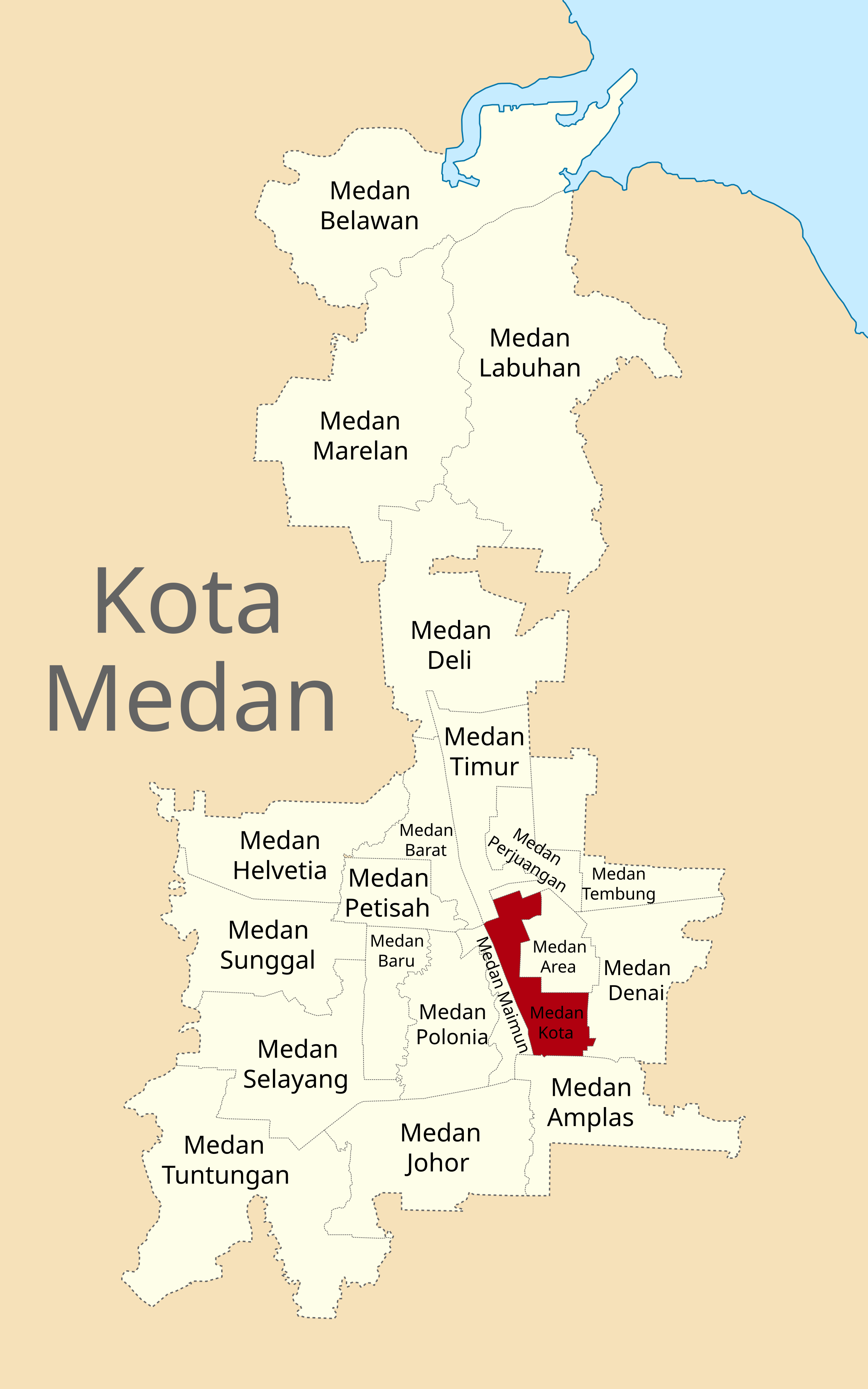 Berkas Peta  Lokasi Kecamatan Medan  Kota  Kota  Medan  svg 