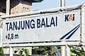 Papan nama stasiun Tanjung balai Tahun 2023