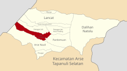 Peta lokasi Desa Aek Haminjon