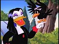 Mimi dan saudara kandung/gagak peliharaannya Poe De Spell dalam DuckTales.