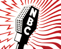 Logo pertama NBC, bergambar mikrofon, dan digunakan antara 1943-1954