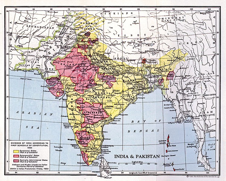 Berkas:Divisions of India and Pakistan, 1950.jpg