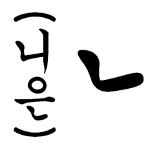 Nieun (Hangeul) - Wikipedia bahasa Indonesia, ensiklopedia 