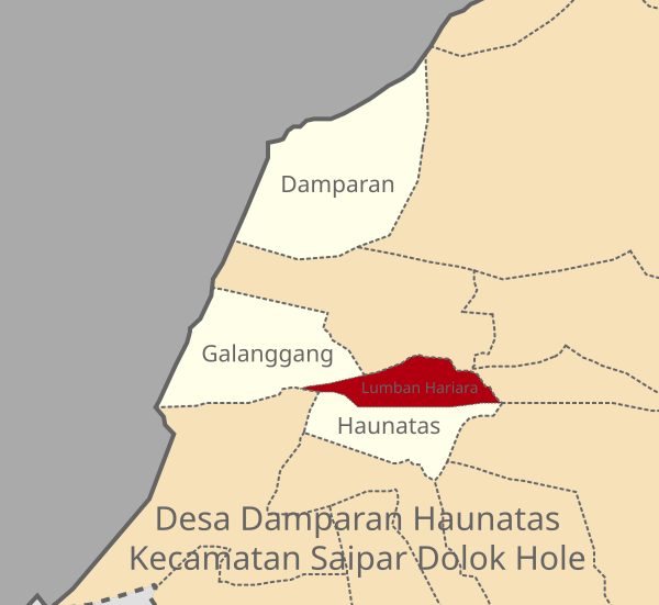 Berkas:Peta Lokasi Lumban Hariara, Damparan Haunatas Kecamatan SDH Kabupaten Tapsel.svg