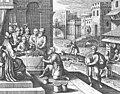 "Perumpamaan talenta", karya Matthaeus Merian, 1625-30