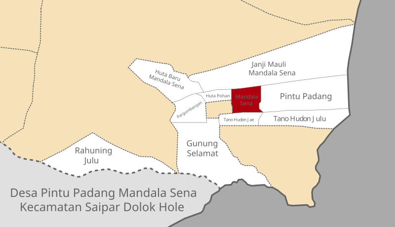 Berkas:Peta Lokasi Mandala Sena, Pintu Padang Mandalasena Kecamatan SDH Kabupaten Tapsel.svg