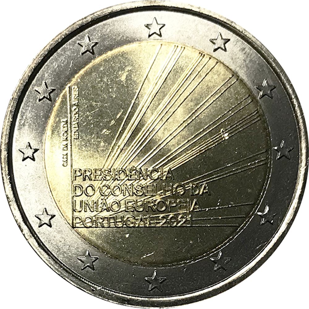 Monedă comemorativă de 2 euro 2021 președinția portugheză.jpeg