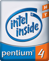 Logo de la marque Pentium 4 (avec Hyper-Threading)