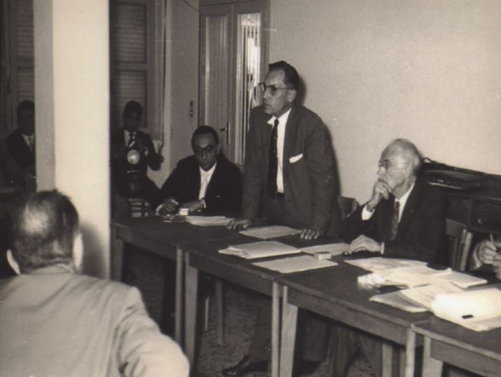 File:Ancel Keys - Paul Dudley White - Flaminio Fidanza - press conference in Gioia Tauro -1960.JPG