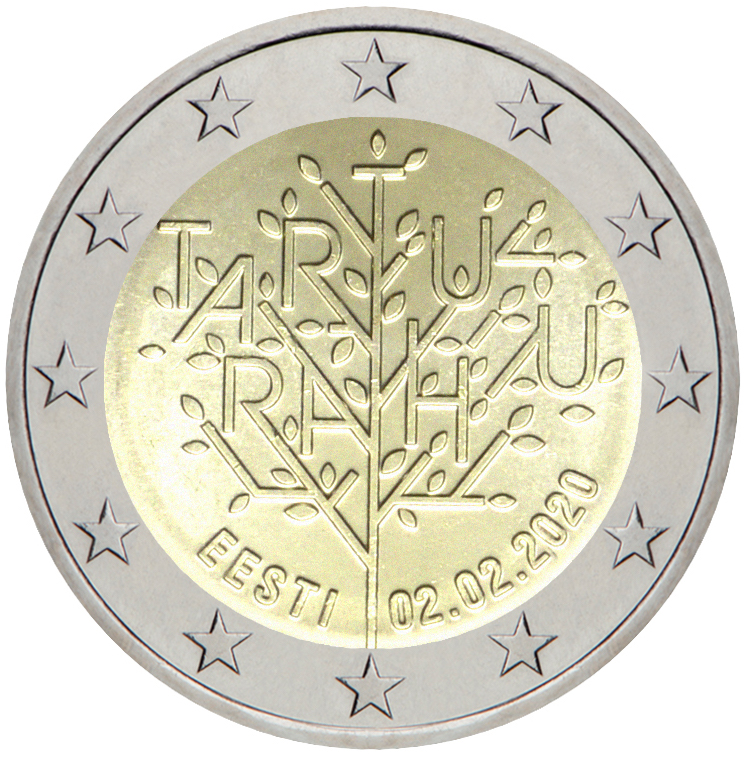 Monedă comemorativă de 2 euro estonia 2020 tartu.jpeg