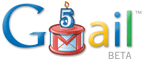 5th anniversary Gmail logo