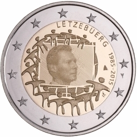 File:2 € commemorativo Lussemburgo Bandiera europea 2015.jpg