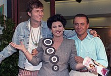 Jovanotti, Marisa Laurito e Giorgio Faletti in Fantastico 90 (1990)