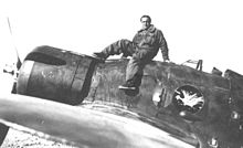 Livio Bassi sul suo Fiat G.50 Freccia, che fu abbattuto in Grecia il 20 febbraio 1941.