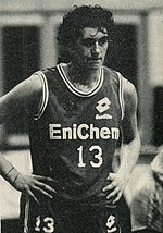 Pina Tufano con la maglia dell'Enichem Priolo stagione 1985-86.