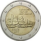 Moeda comemorativa de 2 euros malta 2017 Hagar Qim.jpeg