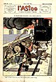 "Il direttissimo socialista Linea Dresda-Berlino", copertina de L'Asino del 5 luglio 1903