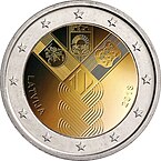 Monedă comemorativă de 2 euro Letonia 2018 baltic.jpg