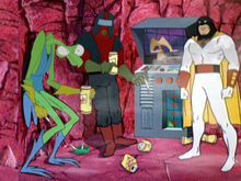 Space Ghost nella sua scrivania