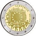 2 euro pièce commémorative Slovénie flag.jpeg européenne