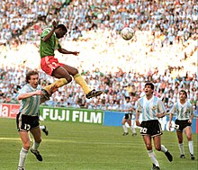 La rete di François Omam-Biyik che permise al Camerun di battere a sorpresa per 1-0 i campioni uscenti dell'Argentina a Milano