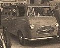La Moretti in versione "pullmino" esposta al Salone di Torino 1954 e disponibile con motori da 750 e da 1200 cmc