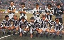 I bianconeri dell'annata 1984-1985 che trionfando in Coppa dei Campioni fecero del club piemontese il primo nella storia del calcio a fare suoi tutti i maggiori tornei dell'UEFA