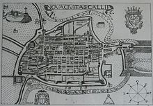 Mappa calcografica Nova Civitas Calli del 1670