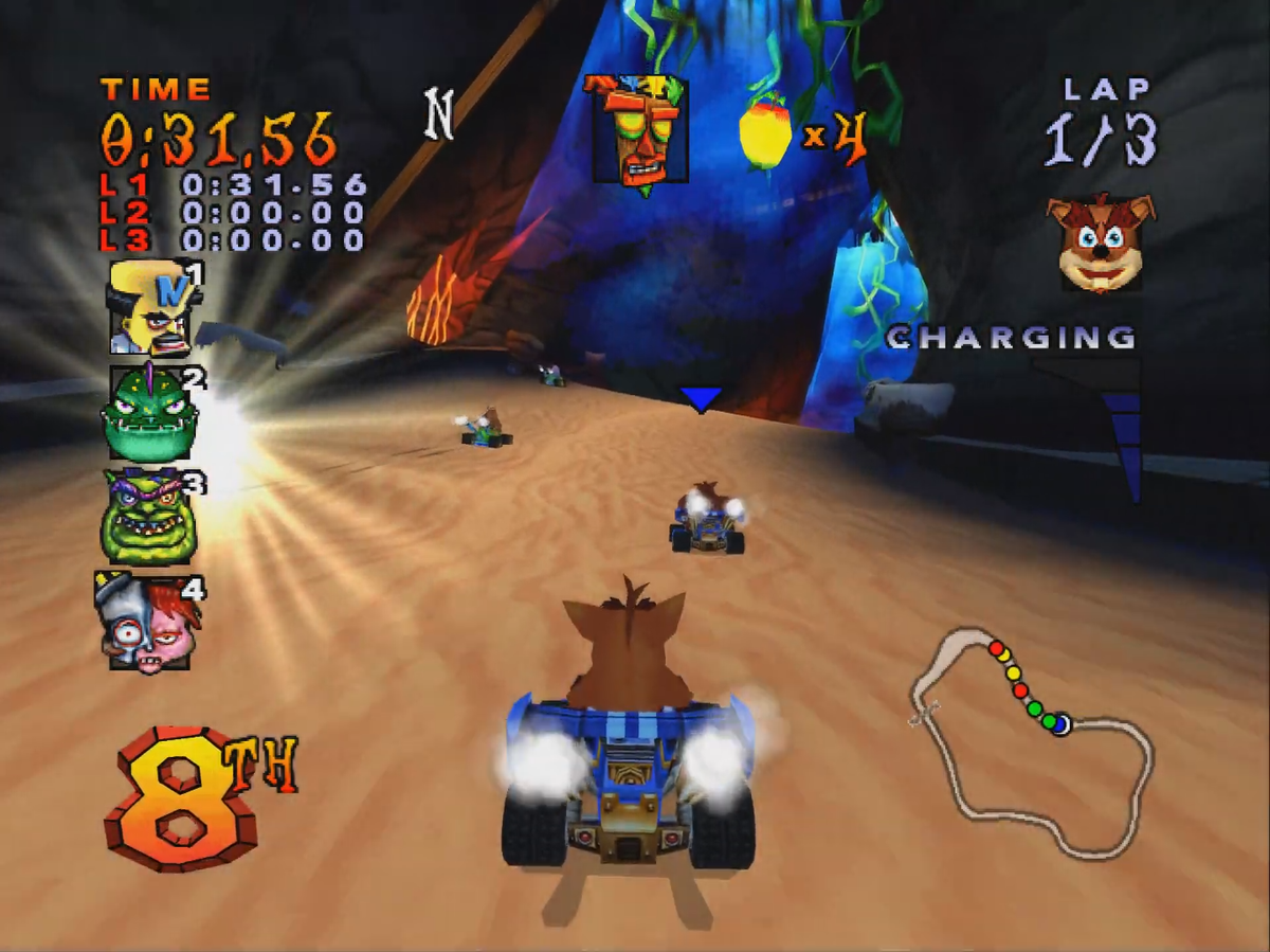 crash bandicoot nitro kart ps2