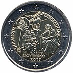 Monedă comemorativă de 2 euro Slovacia 2017 Istropicole.jpeg
