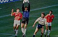 Coupe du Monde 1990 - Costa Rica contre l'Ecosse - Luis Gabelo Conejo et David McPherson.jpg