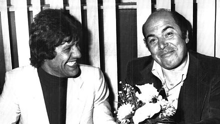 Franco Franchi con Lino Banfi nel 1977