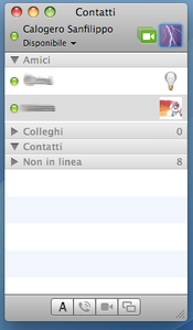 L'applicazione iChat su Mac OS X Leopard.