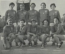 La formazione del Gruppo Sportivo Bernocchi campione d'Italia 1954-1955