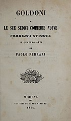 Goldoni e le sue sedici commedie nuove