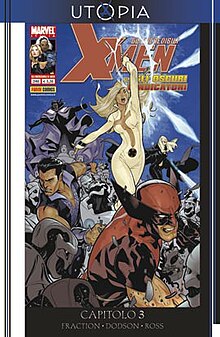 Ex Oscuri X-Men. In basso da sinistra: Namor, Cloak, Dagger, Regina Nera e Wolverine II. Disegni di Terry Dodson.