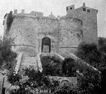 Il castello di Montenero in una fotografia del 1932