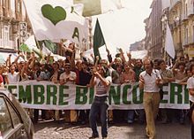 I festeggiamenti per la prima promozione in Serie A (1978).