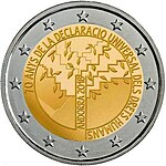 Monedă comemorativă de 2 euro andorra 2018 drepturile omului.jpg