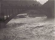 Il ponte sulla Fiumara Stilaro durante l'alluvione del 1972