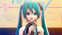 Hatsune Miku nella sigla di apertura del videogioco Hatsune Miku: Project DIVA.